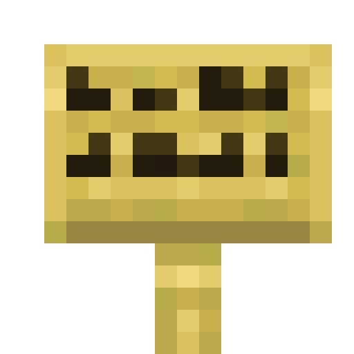 Minecraft Bamboo Sign PNG