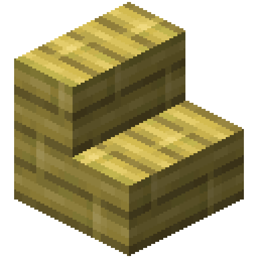 Minecraft Bamboo Stairs PNG