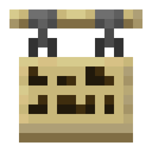 Minecraft Birch Hanging Sign PNG