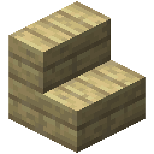 Minecraft Birch Stairs PNG