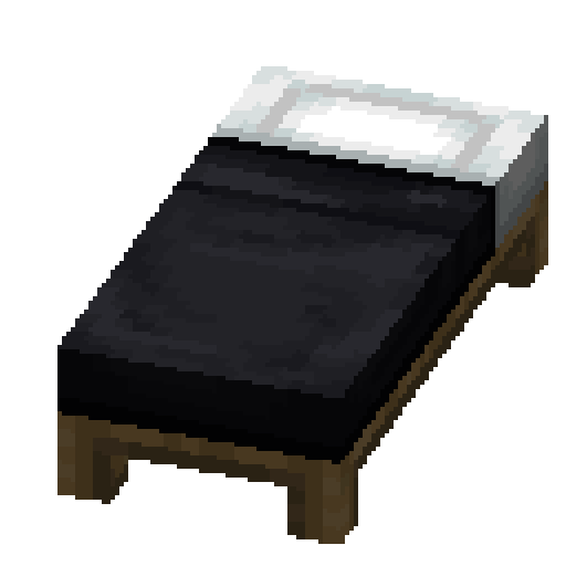 Minecraft Black Bed PNG