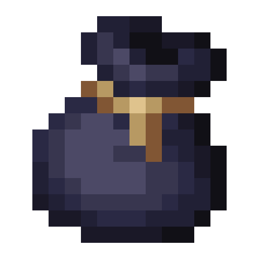 Saco negro de Minecraft en PNG