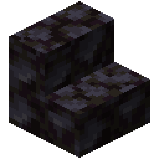 Minecraft Blackstone Stairs PNG