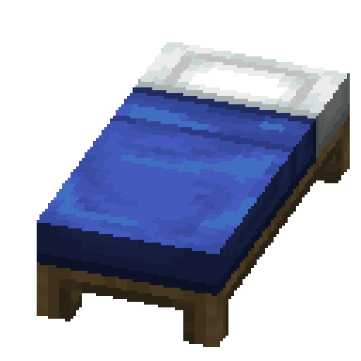 Minecraft Blue Bed PNG
