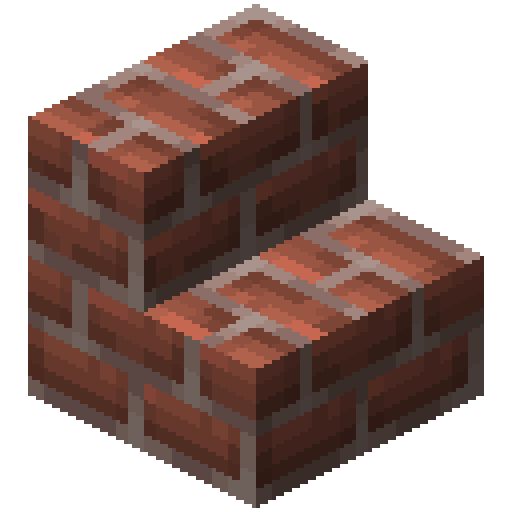 Minecraft Brick Stairs PNG