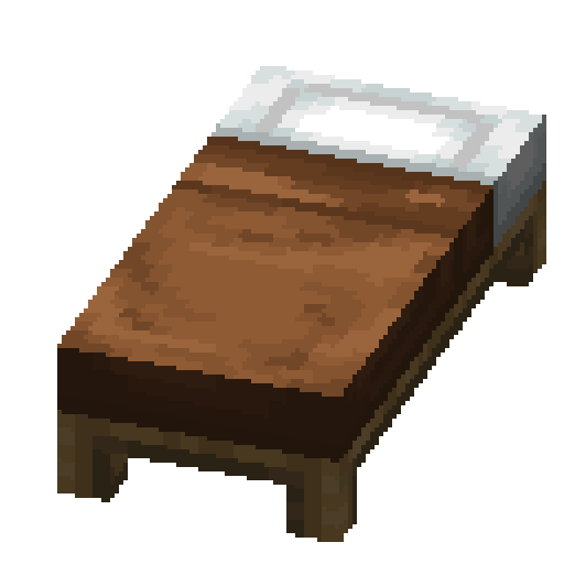 Minecraft Brown Bed PNG