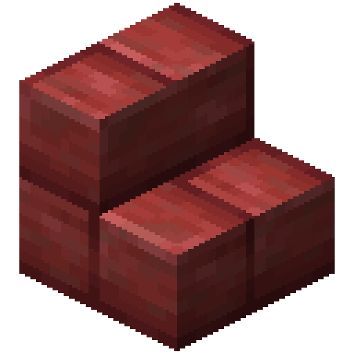 Minecraft Cinnabar Brick Stairs PNG
