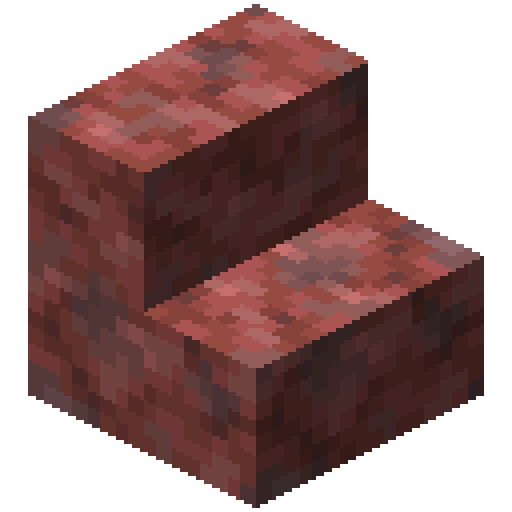 Minecraft Cinnabar Stairs PNG