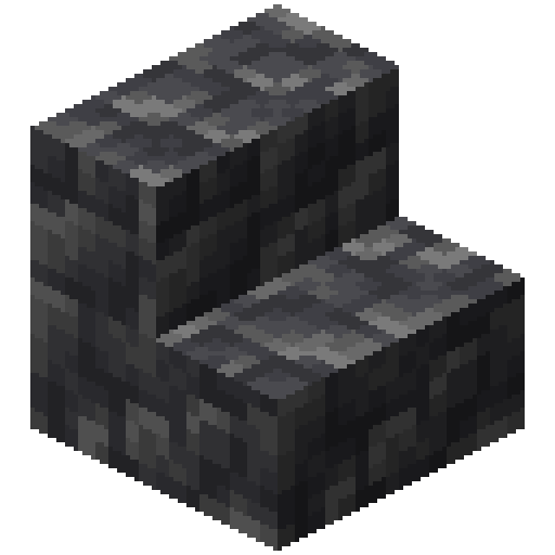 Minecraft Cobbled Deepslate Stairs PNG