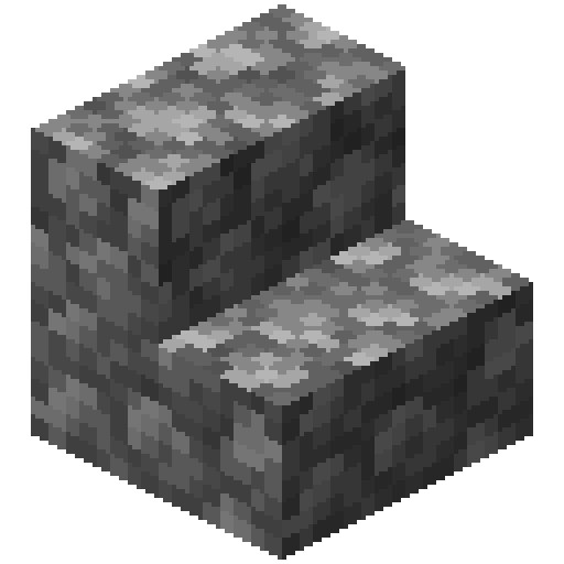 Minecraft Cobblestone Stairs PNG