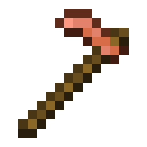 Minecraft Copper Hoe PNG