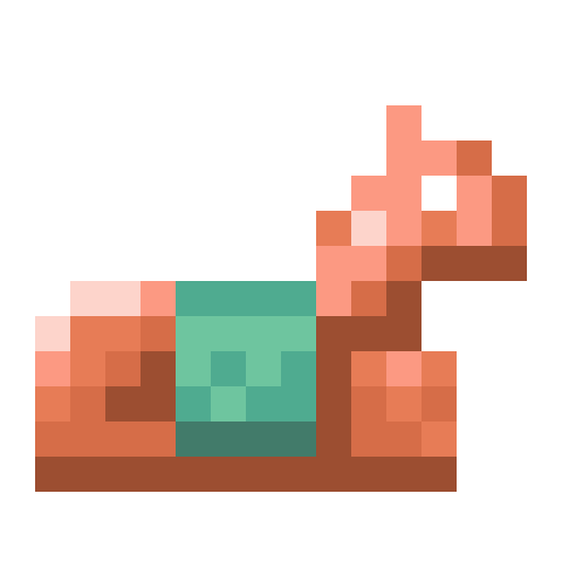 Armadura de cobre para caballo de Minecraft en PNG