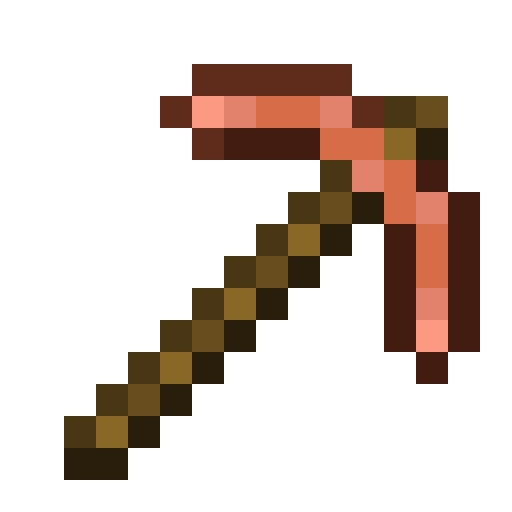 Minecraft Copper Pickaxe PNG