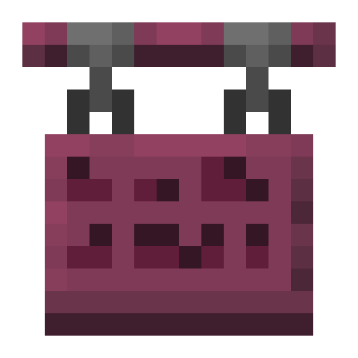 Minecraft Crimson Hanging Sign PNG