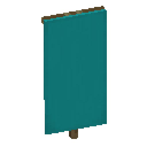 Minecraft Cyan Banner PNG