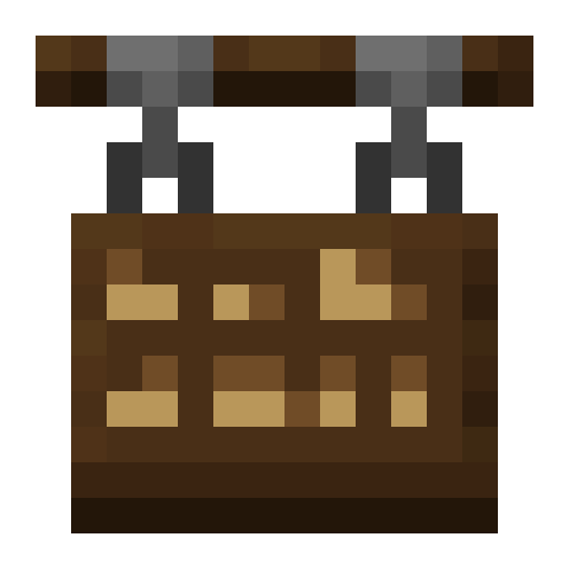 Minecraft Dark Oak Hanging Sign PNG