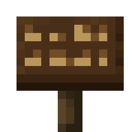Minecraft Dark Oak Sign PNG
