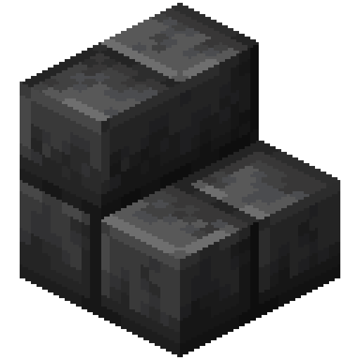 Minecraft Deepslate Brick Stairs PNG