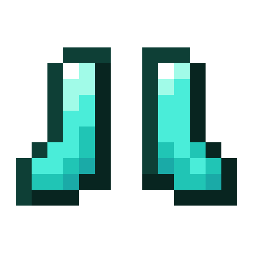 Minecraft Diamond Boots PNG
