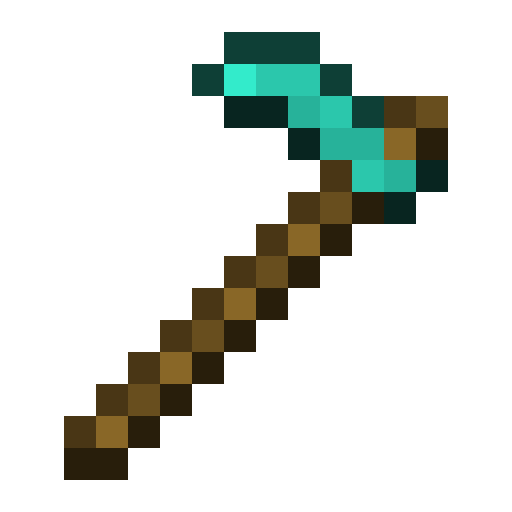 Minecraft Diamond Hoe PNG
