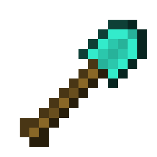 Minecraft Diamond Shovel PNG