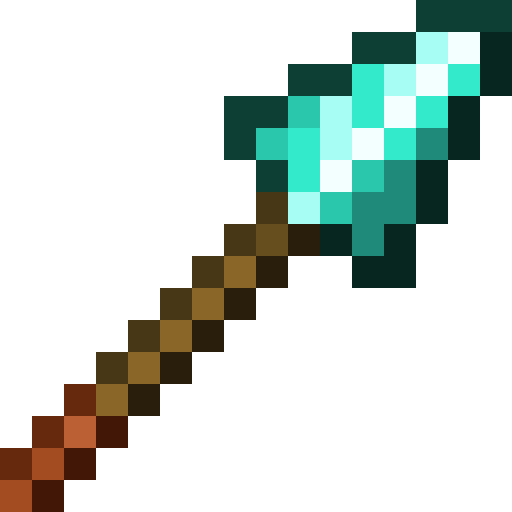 Minecraft Diamond Spear PNG
