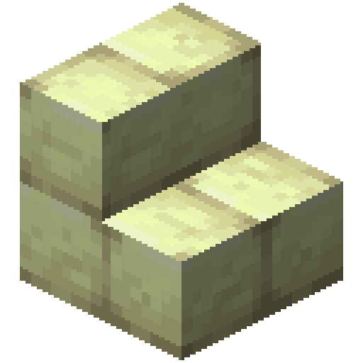 Minecraft End Stone Brick Stairs PNG