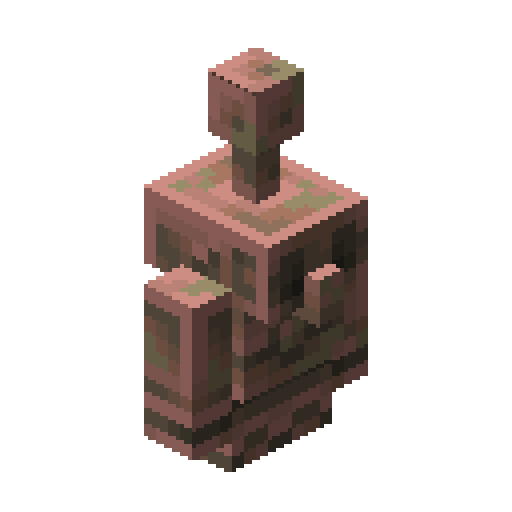 Minecraft Exposed Copper Golem Statue PNG