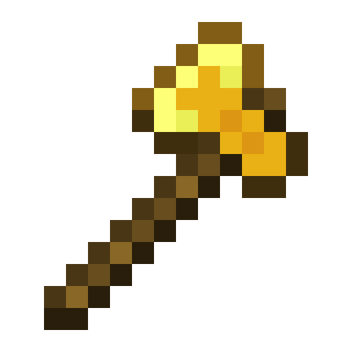 Minecraft Golden Axe PNG
