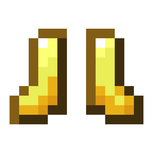 Minecraft Golden Boots PNG