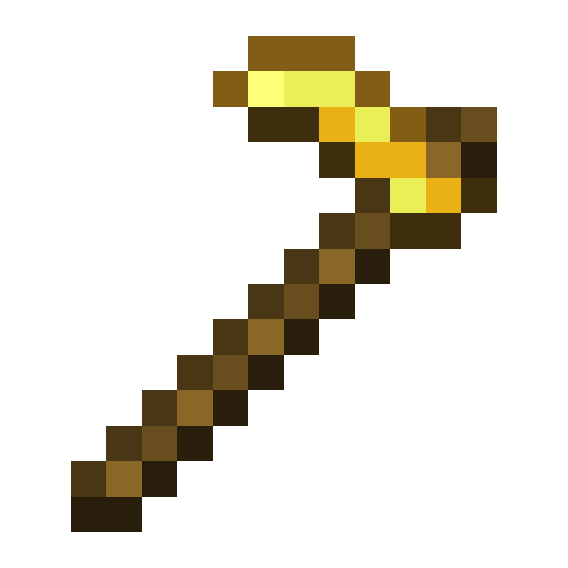 Minecraft Golden Hoe PNG