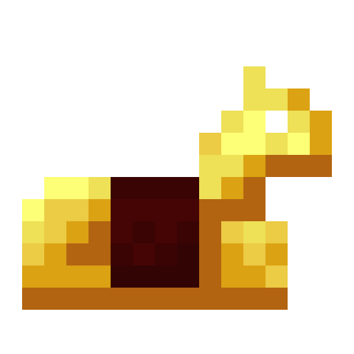 Armadura de oro para caballo de Minecraft en PNG