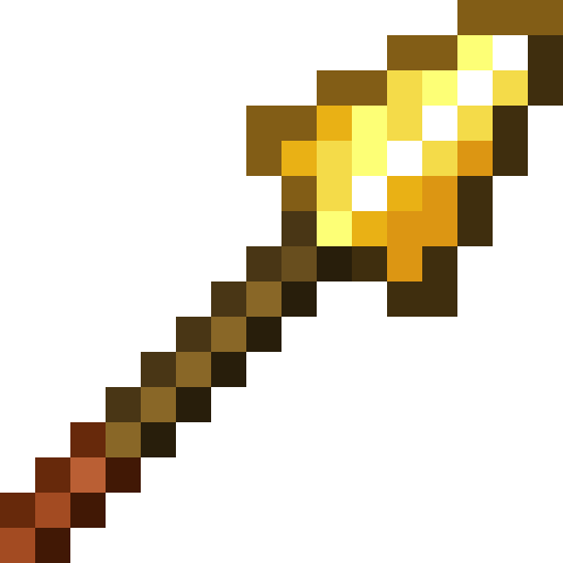 Minecraft Golden Spear PNG