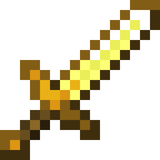 Minecraft Golden Sword PNG