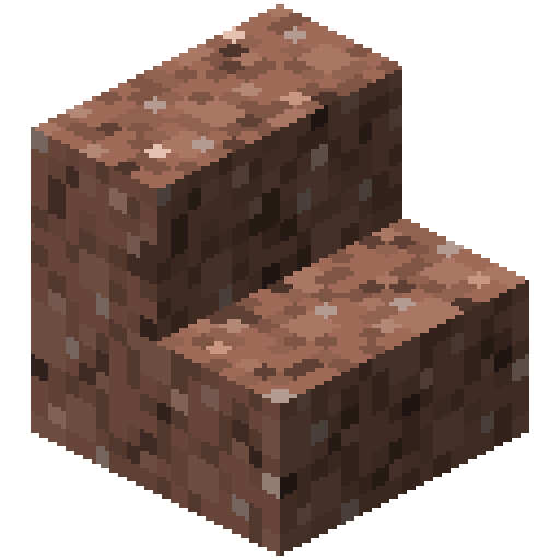 Minecraft Granite Stairs PNG