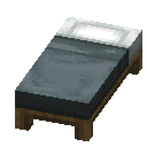 Minecraft Gray Bed PNG