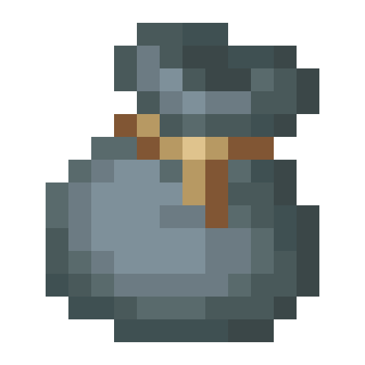 Saco gris de Minecraft en PNG
