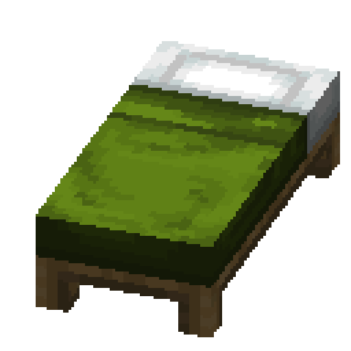Minecraft Green Bed PNG