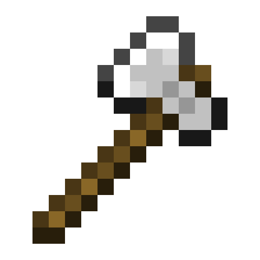 Minecraft Iron Axe PNG