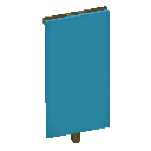 Minecraft Light Blue Banner PNG