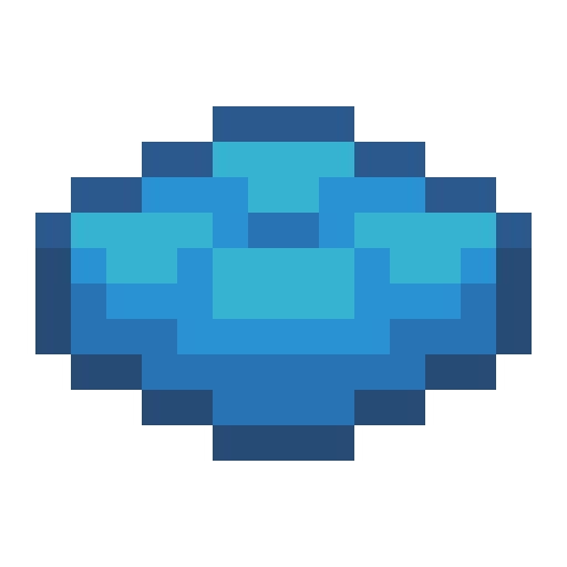 Minecraft Light Blue Cushion PNG
