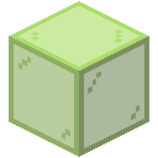 Cristal tintado de verde lima de Minecraft en PNG