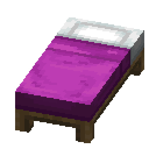 Minecraft Magenta Bed PNG