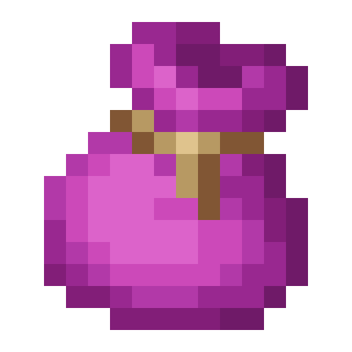 Saco magenta de Minecraft en PNG