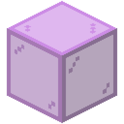 Cristal tintado de magenta de Minecraft en PNG