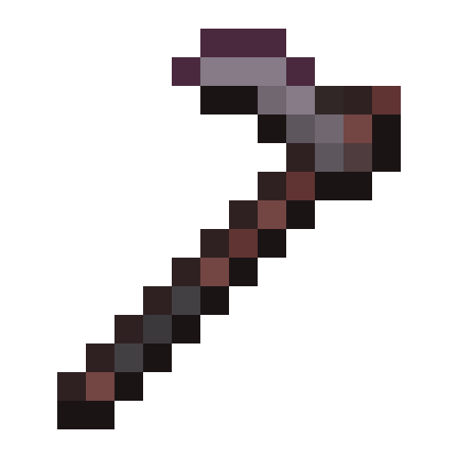 Minecraft Netherite Hoe PNG