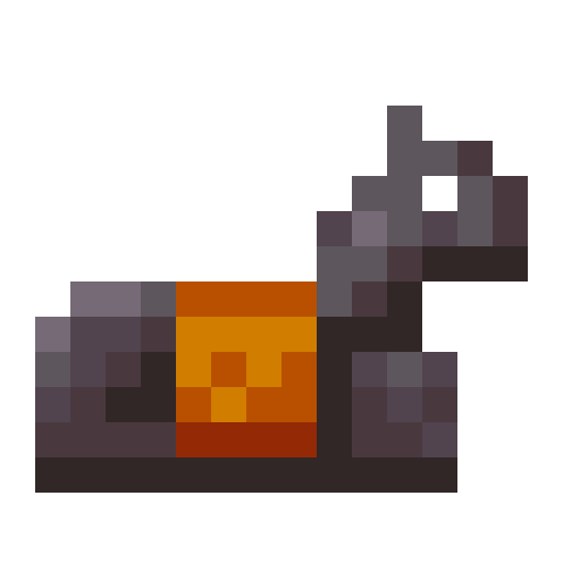 Armadura de netherita para caballo de Minecraft en PNG