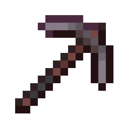 Minecraft Netherite Pickaxe PNG