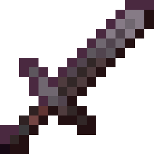 Minecraft Netherite Sword PNG