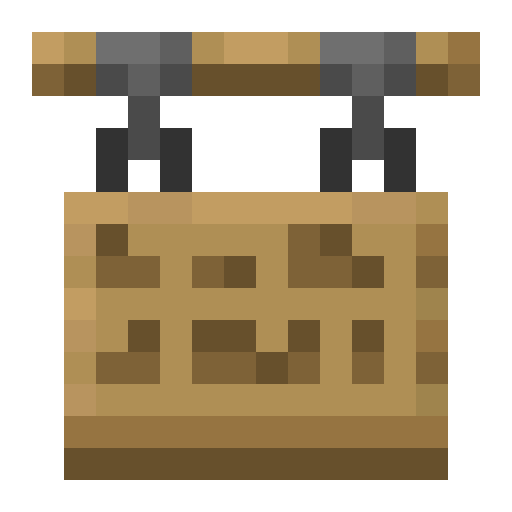 Minecraft Oak Hanging Sign PNG